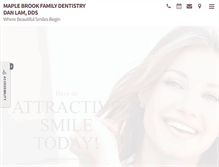 Tablet Screenshot of maplebrookdentalmn.com